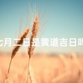 七月二日是黄道吉日吗;七月二日什么日子
