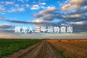 属龙人二年运势查询