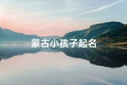 蒙古小孩子起名