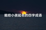 能给小孩起名的四字成语(巧取佳名：成语中的宝宝起名智慧)