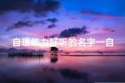 自理能力好听的名字—自理宝贝，萌动好名字大揭秘