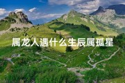 属龙人遇什么生辰属孤星