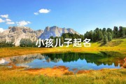 小孩儿子起名