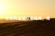 徐姓男宝宝取名指南，寓意美好与传承的经典名字推荐