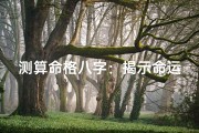 测算命格八字：揭示命运密码，解码人生轨迹