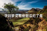 孕妇梦见有些甜瓜烂了是什么意思,孕妇梦见有些甜瓜烂了是什么意思呀