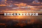 张姓起名兔宝宝名字女孩
