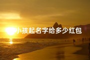 给小孩起名字给多少红包,给小娃娃取名字包多少红包