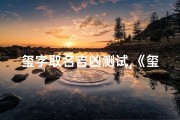 玺字取名吉凶测试,《玺字取名吉凶速测：揭秘姓名奥秘，助你吉祥如意》