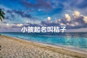 小孩起名叫桔子