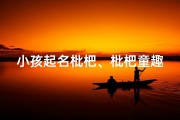 小孩起名枇杷、枇杷童趣：甜蜜童年，快乐成长记