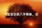 《宝宝生辰八字揭秘，吉祥八字助成长》
