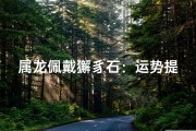 属龙佩戴獬豸石：运势提升的秘密