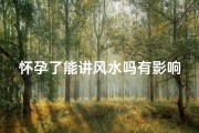 怀孕了能讲风水吗有影响吗,怀孕了能讲风水吗？风水对孕妇有影响吗？