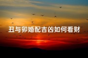 丑与卯婚配吉凶如何看财运(丑卯相害吗)