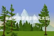 家庭用圆餐桌影响风水吗,《圆餐桌布局：揭秘家庭风水奥秘》