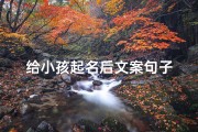 给小孩起名后文案句子
