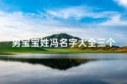 男宝宝姓冯名字大全三个字