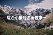 适合小孩起名全省第一