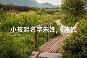 小孩起名字朱姓,《朱姓宝宝起名：寻找独特而美好的名字》