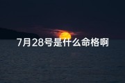 7月28号是什么命格啊(7月28日生的人是什么座)
