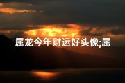 属龙今年财运好头像;属龙2024财运亨通，吉祥头像好运来
