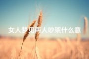 女人梦见两人吵架什么意思—女人梦见两人吵架什么意思呀