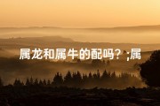 属龙和属牛的配吗？;属龙属牛相合吗：揭秘生肖搭配奥秘