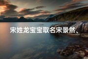 宋姓龙宝宝取名宋景然、姓宋带景字男孩名