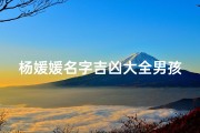 杨媛媛名字吉凶大全男孩;杨媛媛的名字含义