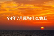 94年7月属狗什么命五行是什么—94年7月命格：揭秘好命新奥秘
