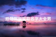 给陆沉宝宝取名字大全男孩(州字组词大全组成的成语和两个字词语,州怎么组词和拼音)