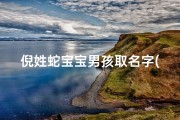 倪姓蛇宝宝男孩取名字(倪姓男宝宝名字大全)