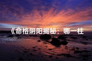 《命格阴阳揭秘：哪一柱财运亨通》