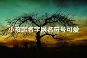 小孩起名字网名符号可爱