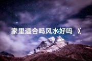 家里适合吗风水好吗_《家里风水佳宜否？揭秘家居风水奥秘》