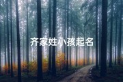 齐家姓小孩起名