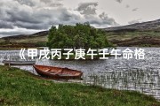 《甲戌丙子庚午壬午命格：揭秘独特命运密码》