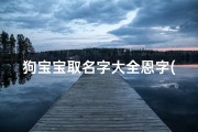 狗宝宝取名字大全恩字(哪些字适合狗年出生的宝宝取名寓意好 )