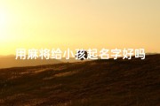 用麻将给小孩起名字好吗,用麻将取宝宝名字大全