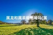属龙和属羊能结婚吗(属龙配属羊：相得益彰的婚姻组合)