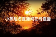 小孩起名直播间在线直播可以吗—《宝宝起名直播秀：萌娃名字大揭秘》