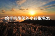 给手机偷笑的小孩取名怎么取