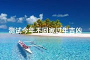 测试今年不回家过年吉凶、今年不回家过年，吉凶如何？一测便知
