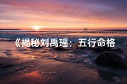 《揭秘刘禹瑶：五行命格究竟属何？》