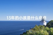 13年的小孩是什么命格,13年的宝宝是什么命