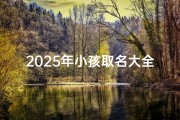 2025年小孩取名大全
