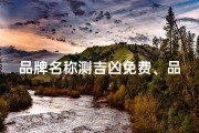 品牌名称测吉凶免费、品牌昵称吉凶一测，免费解锁好运之门