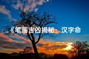 《笔画吉凶揭秘：汉字命运之门》