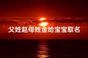 父姓赵母姓金给宝宝取名字好吗-《赵金联姻，宝宝名字闪耀新生》